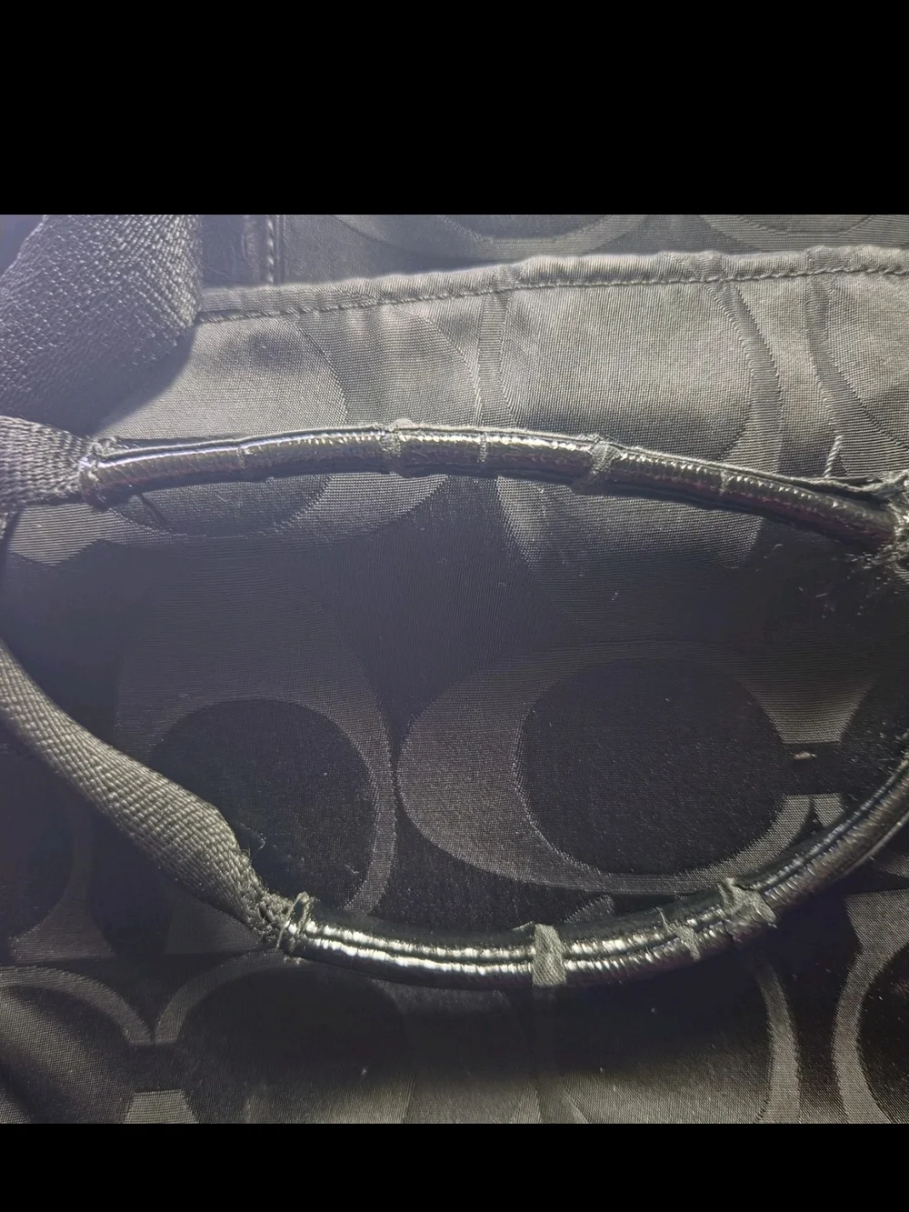 Coach Signature Black Nylon Baby Diaper Shoulder Bag With Changing Pad F77577